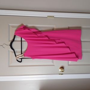 Bright Pink Asymmetrical Dress
